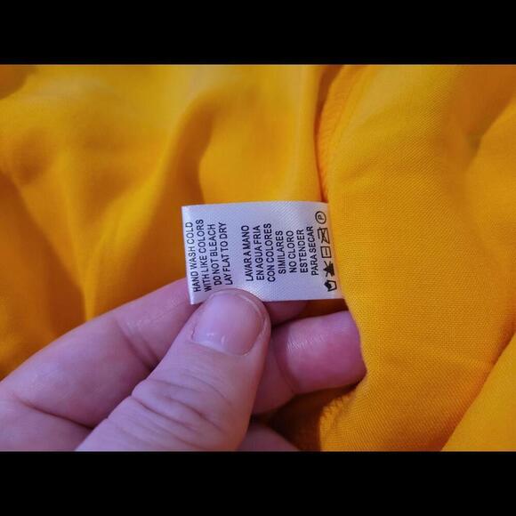 NWT Boutique Culture Code yellowish gold maxi tiered dress - Picture 5 of 5